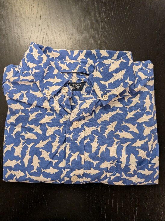 Nautica Other - Nautica Blue Shark Print Short Sleeve Shirt